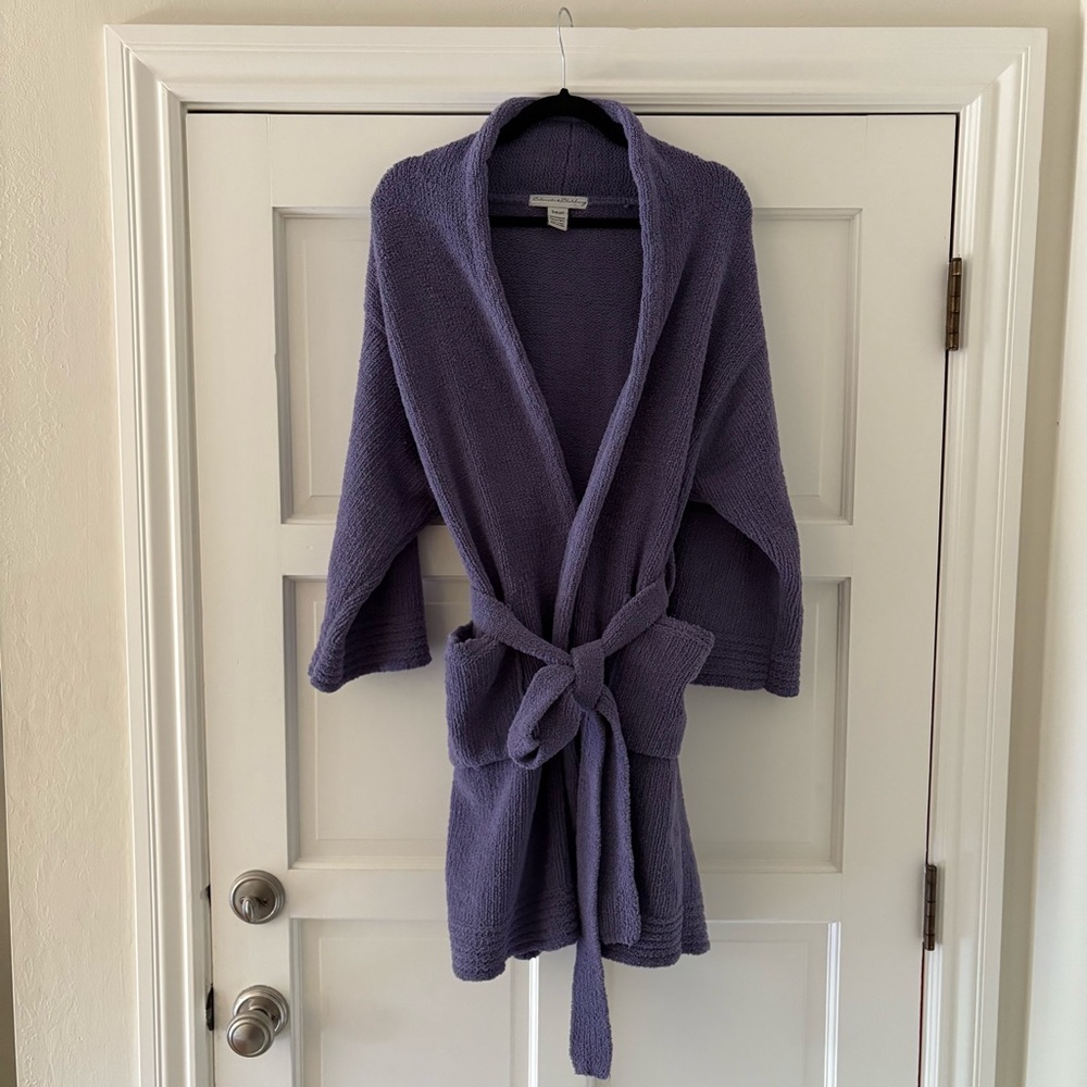 Colorado Comforts Purple Chenille-like Knit Robe - Size Small